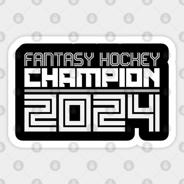 Fantasy Hockey Champion 2024 Sticker by JWDesigns